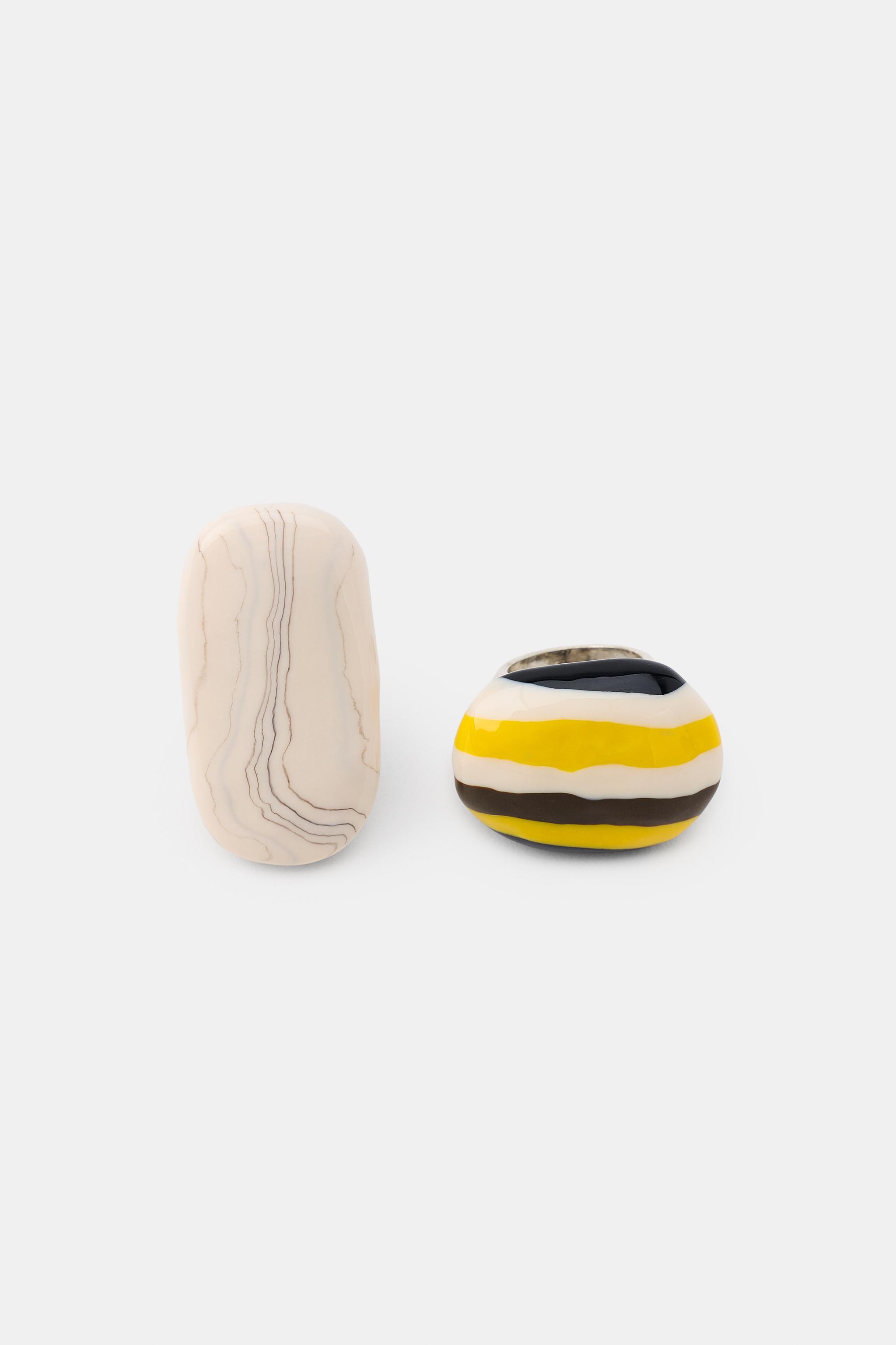 PACK OF 2 MAXI METAL RESIN RINGS
